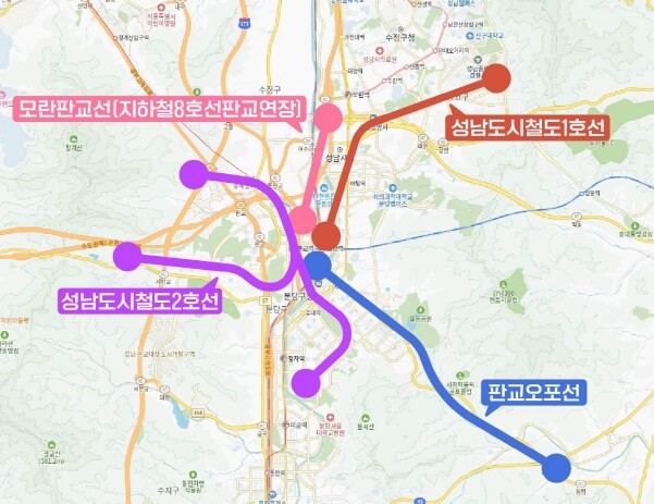 성남시 지하철8호선 연장(모란~판교~...
